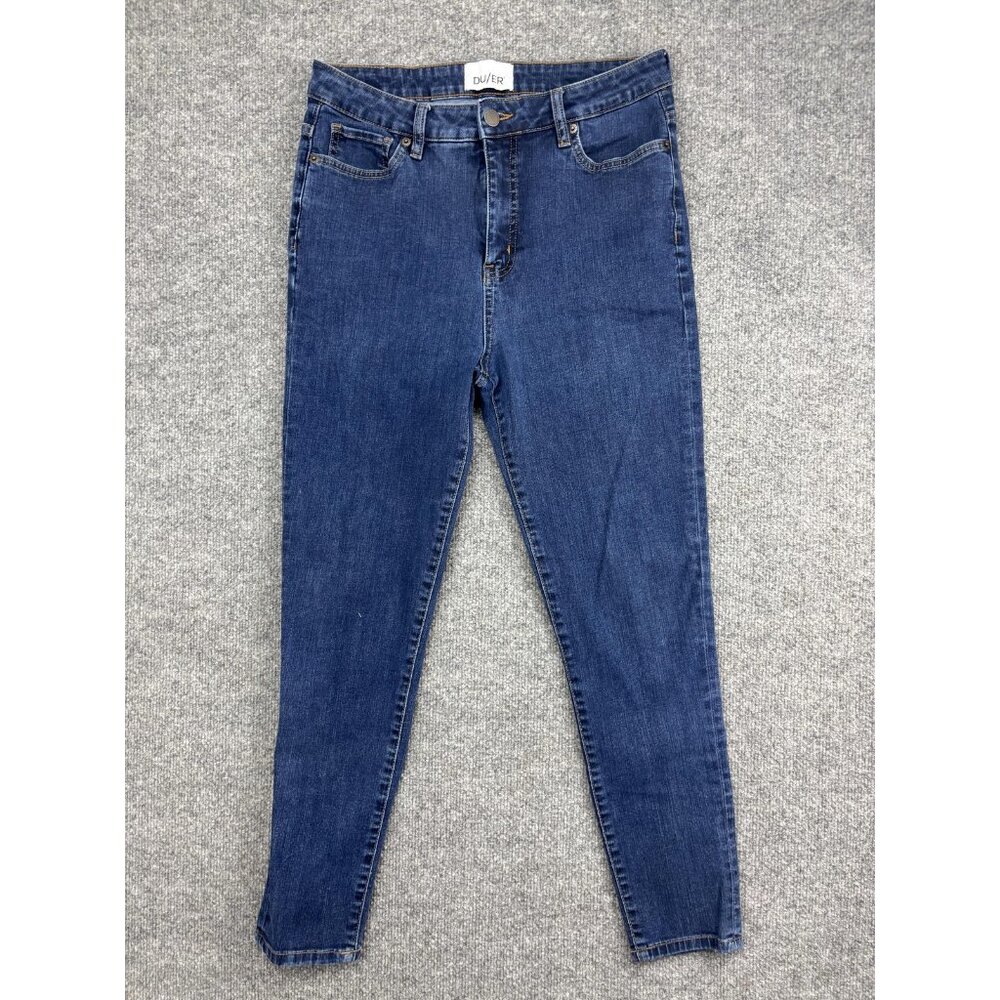 DUER Jeans Womens 30x28 Blue Performance Denim Slim Fit Stretch Pants Comfort